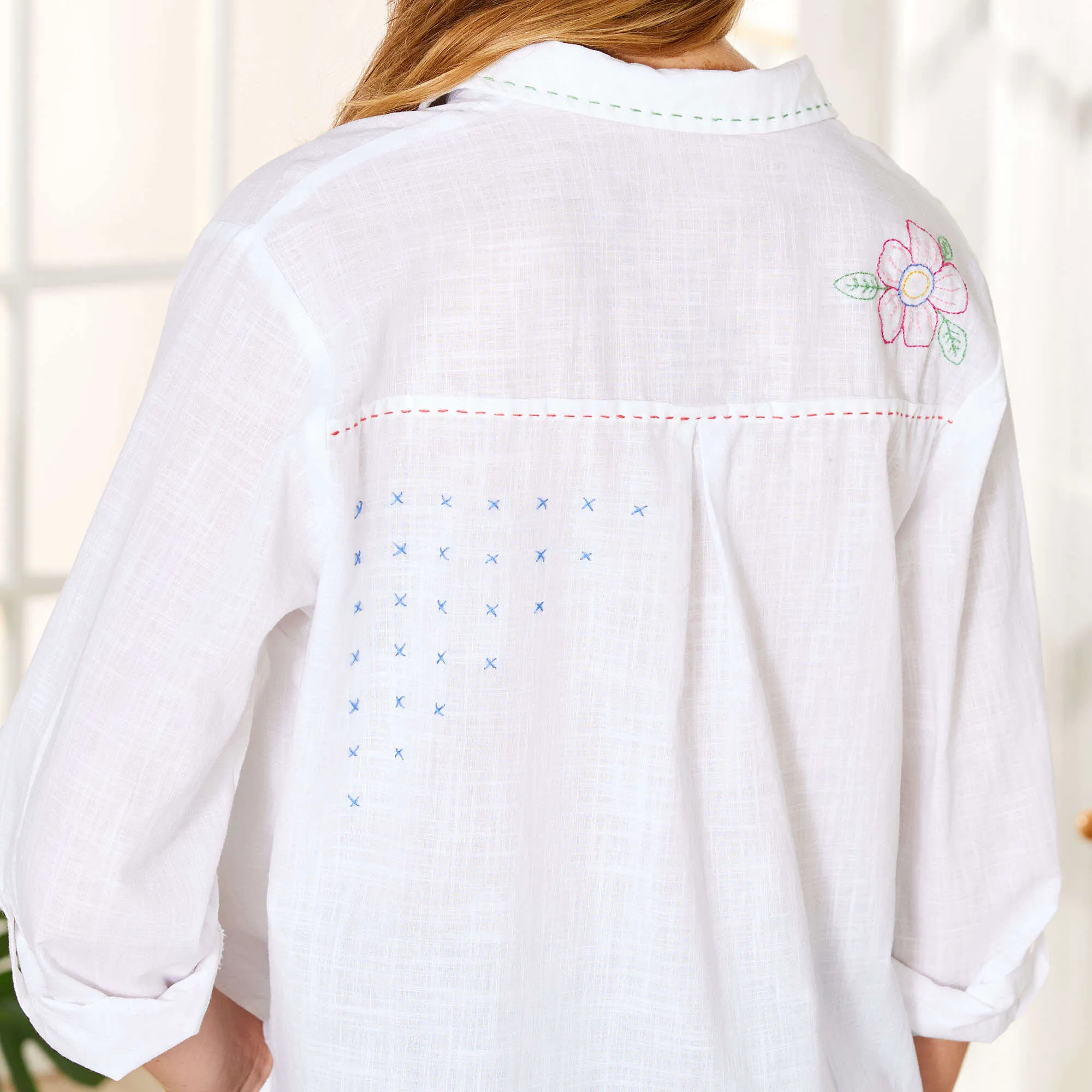 Anchor Embroidery Hand Embroidered Blouse