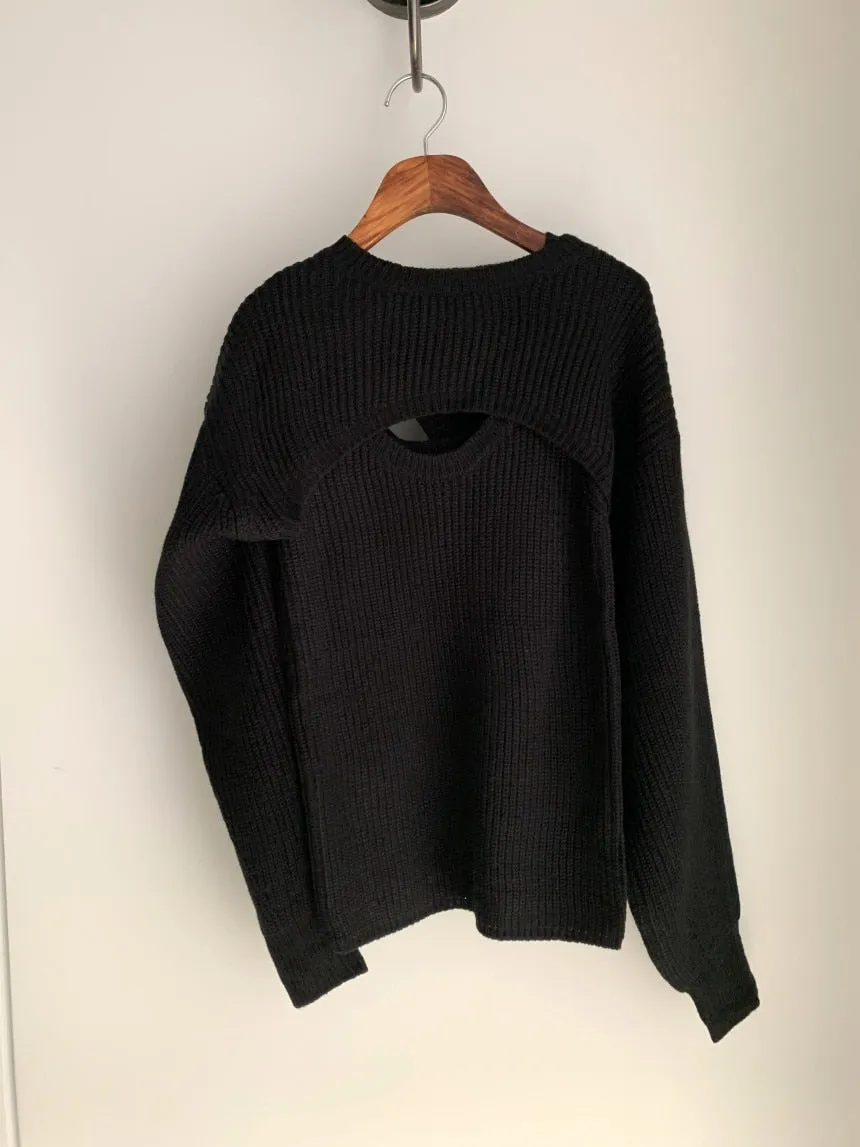 Angelina Turtle Neck Knitted Sweater with Cropped Top