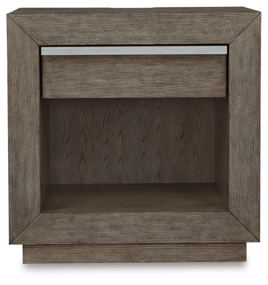 Anibecca Queen Bookcase Bed with Mirrored Dresser and 2 Nightstands