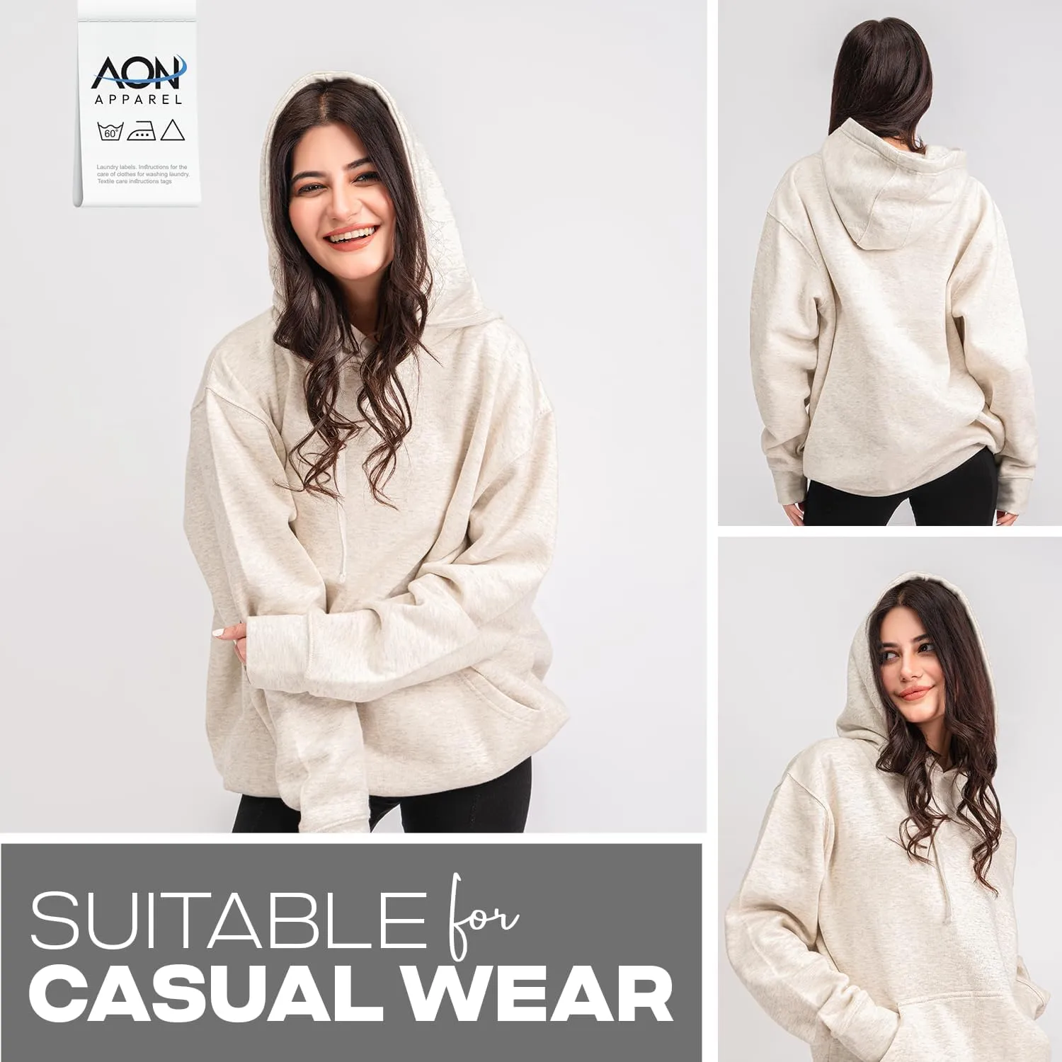 Aon's High Natural Cotton Blend Hoodies For Women: More Breathable & Appealing Modern Fit Sweatshirt Sweaters