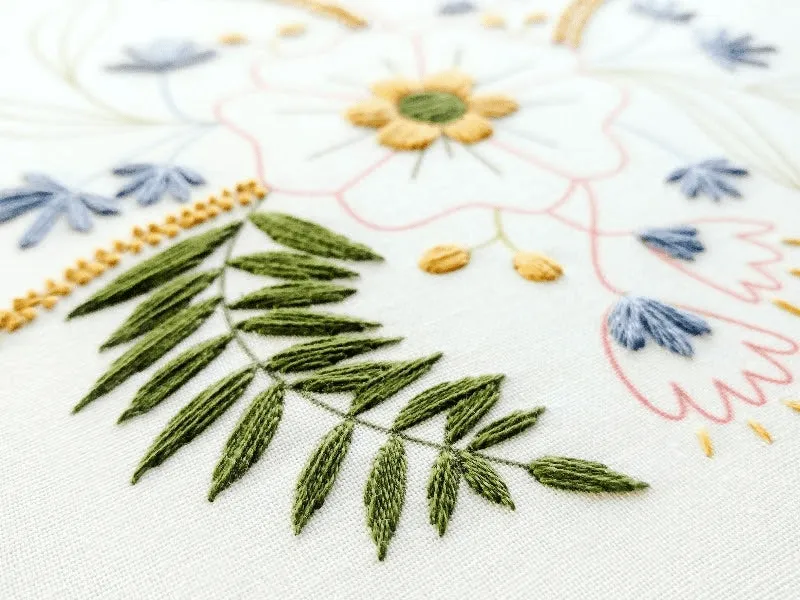April Flowers Embroidery Kit - Cozyblue Handmade