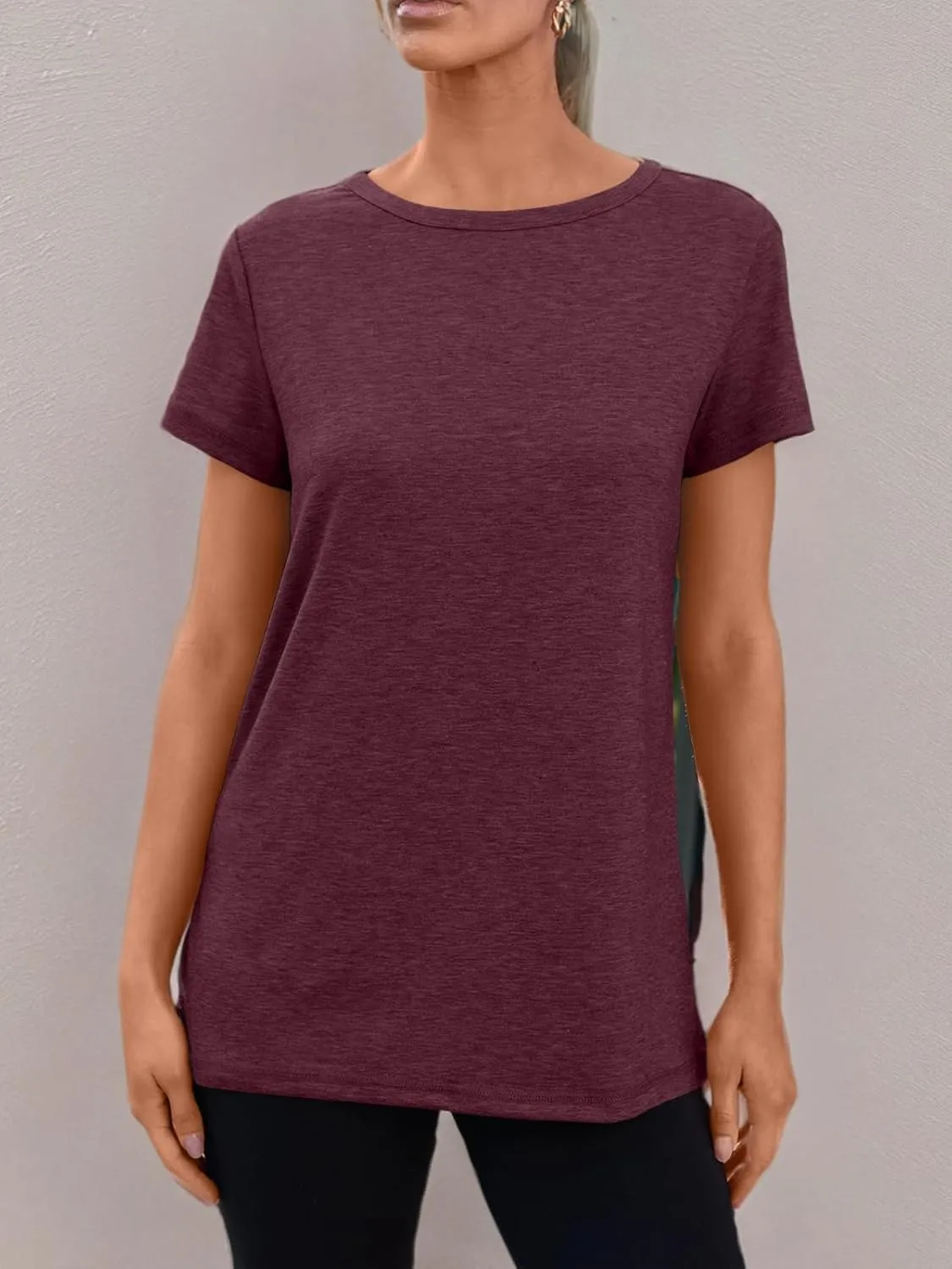 AUTOMET Summer Tops Women Spring Short Sleeve Shirts Beach Vacation Outfits Plus Size Workout Tshirts Casual Clothes 2025