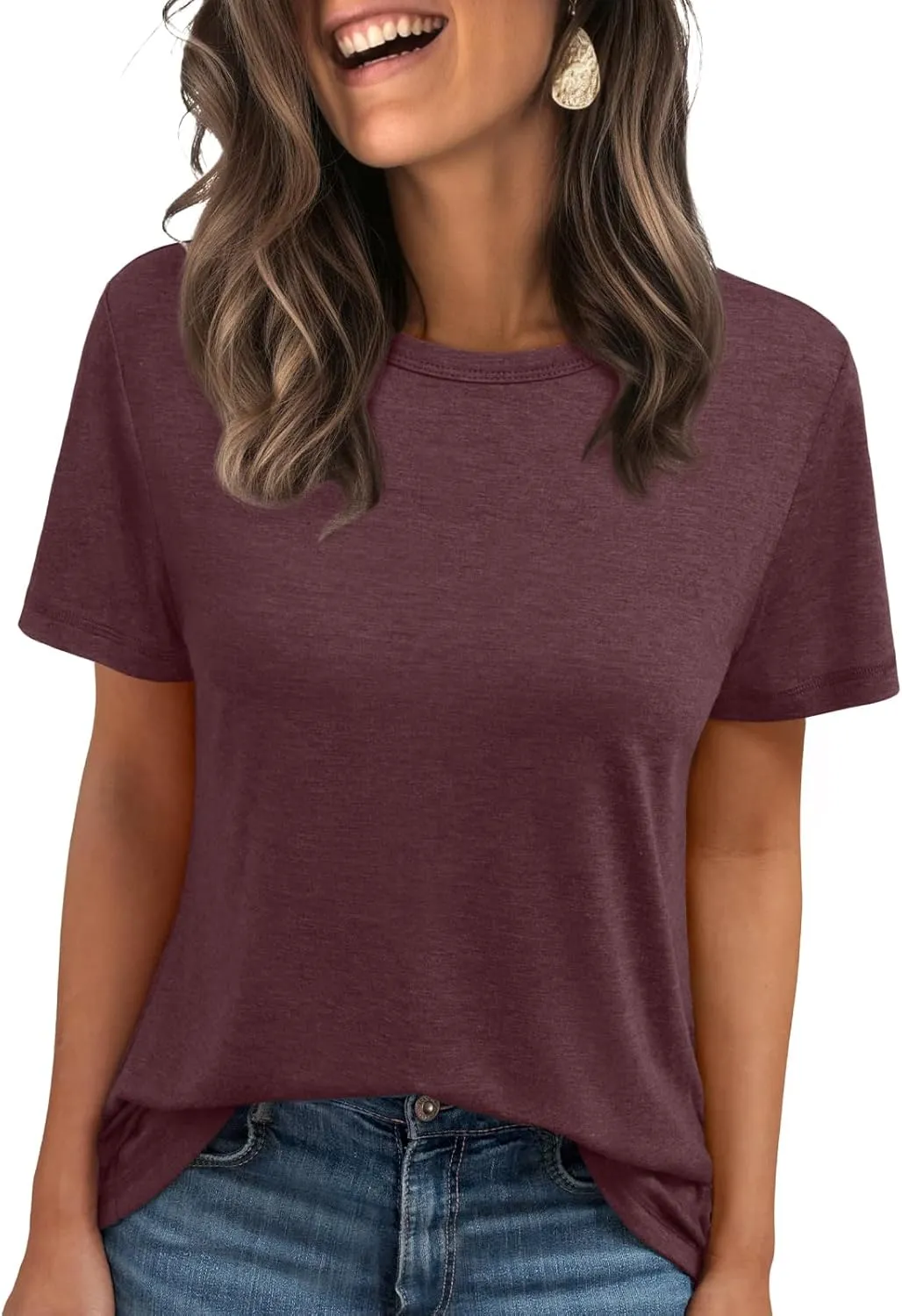 AUTOMET Summer Tops Women Spring Short Sleeve Shirts Beach Vacation Outfits Plus Size Workout Tshirts Casual Clothes 2025