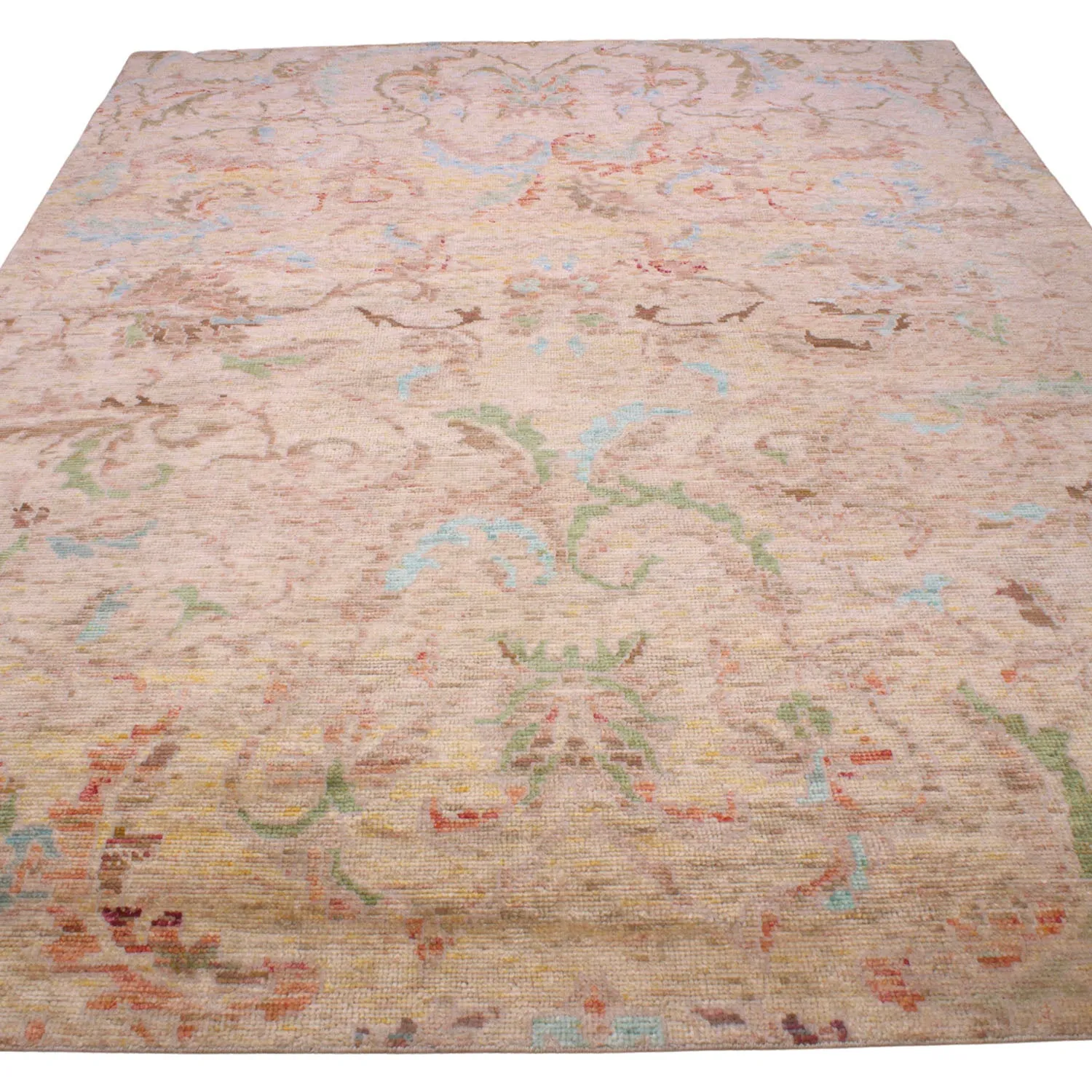 Beige Transitional Wool Blend Rug - 7'8" x 10'3"