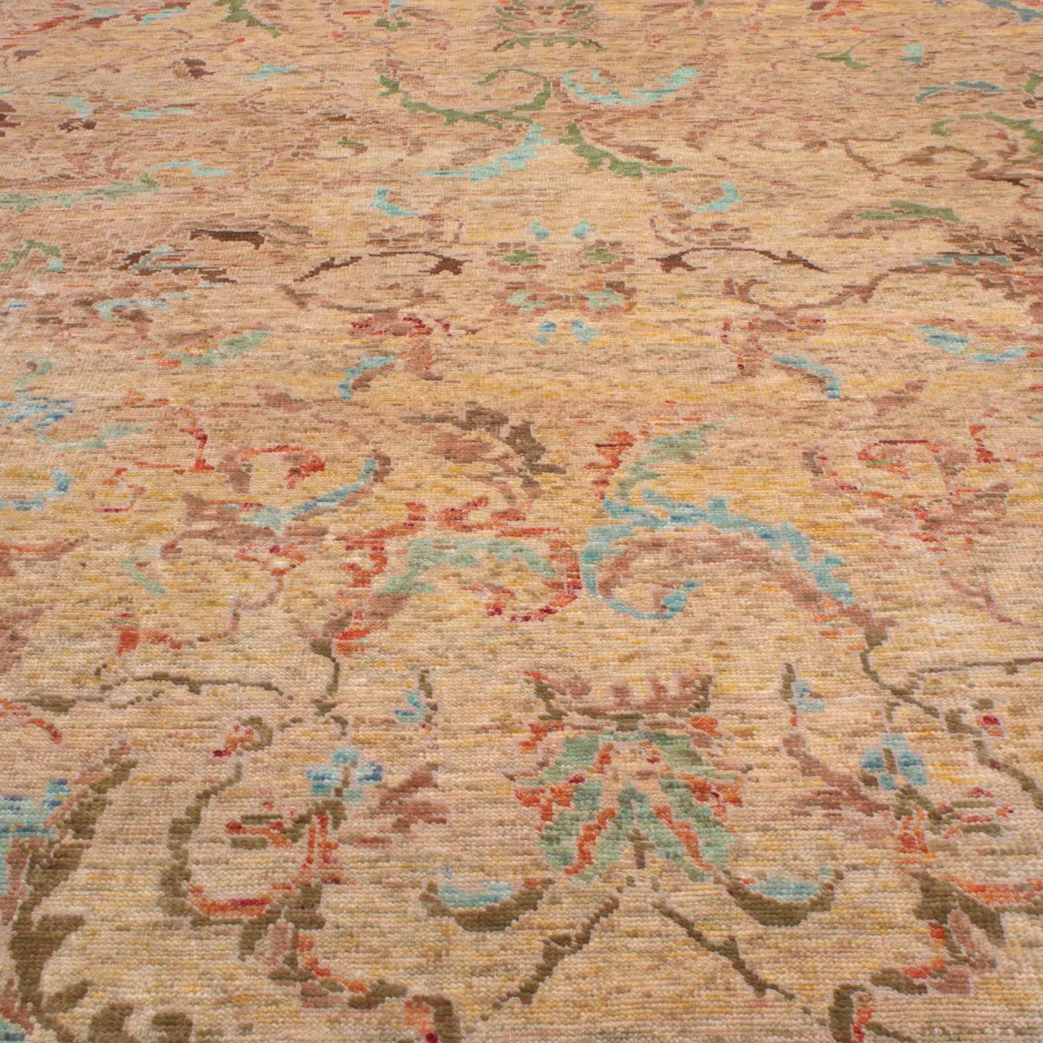 Beige Transitional Wool Blend Rug - 7'8" x 10'3"