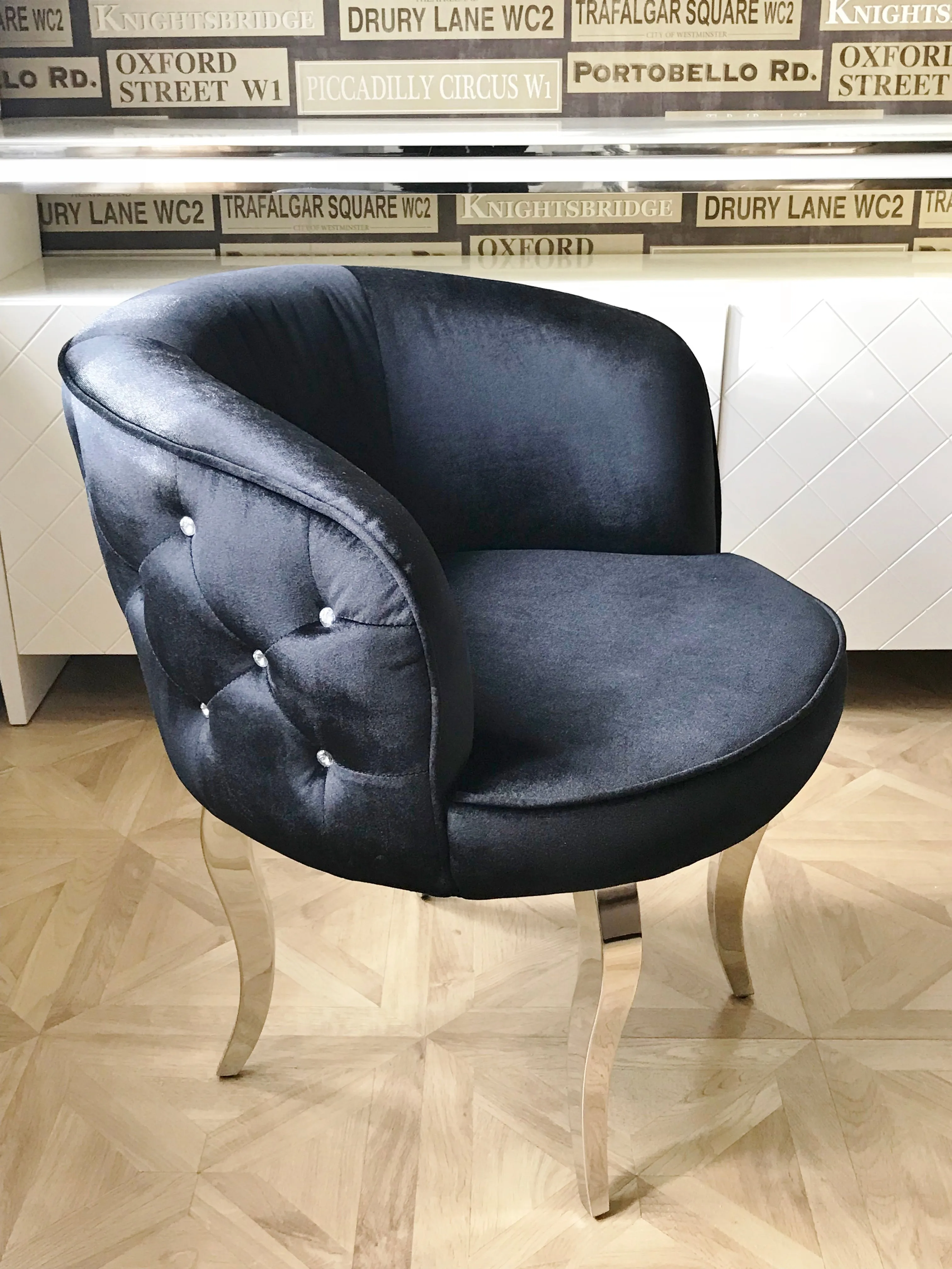 Black Luxury Glamour Armchair