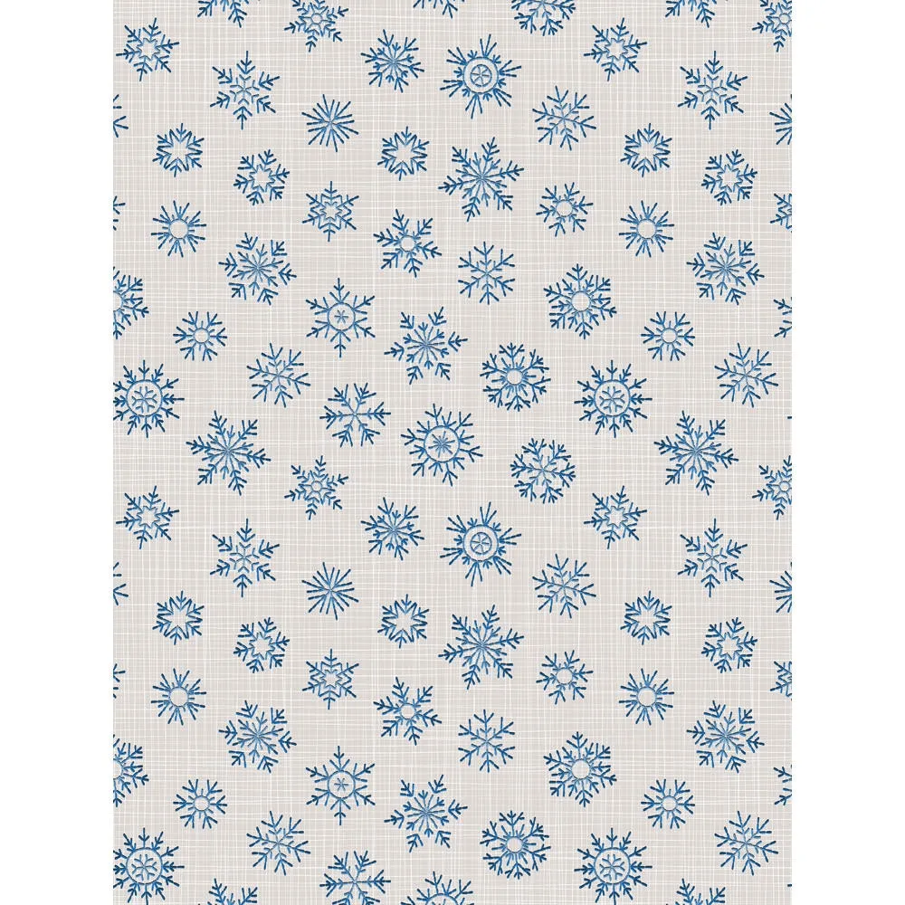 Blue Snowflake Printed Backdrop