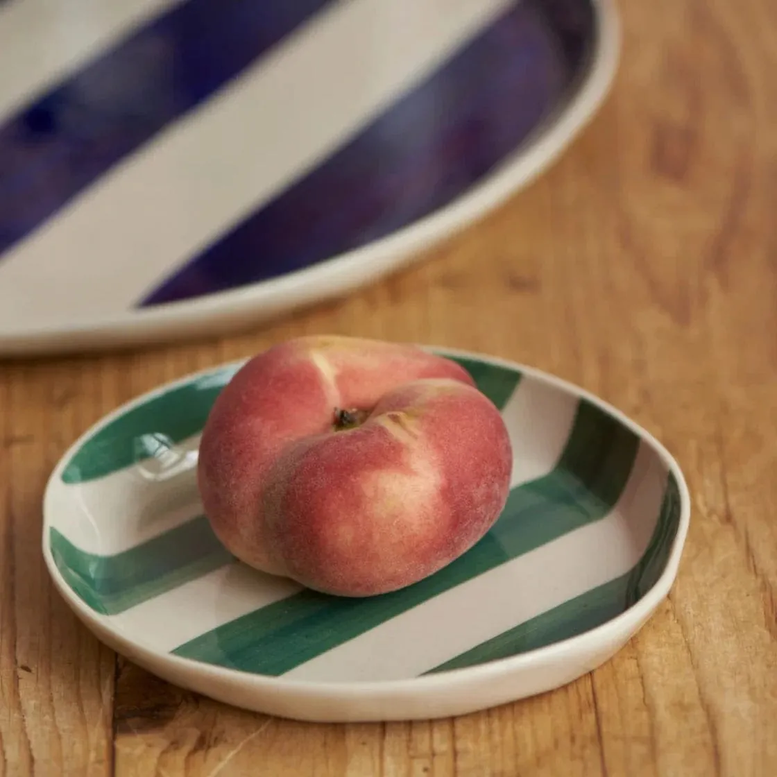 Cabana Stripe Green Plate