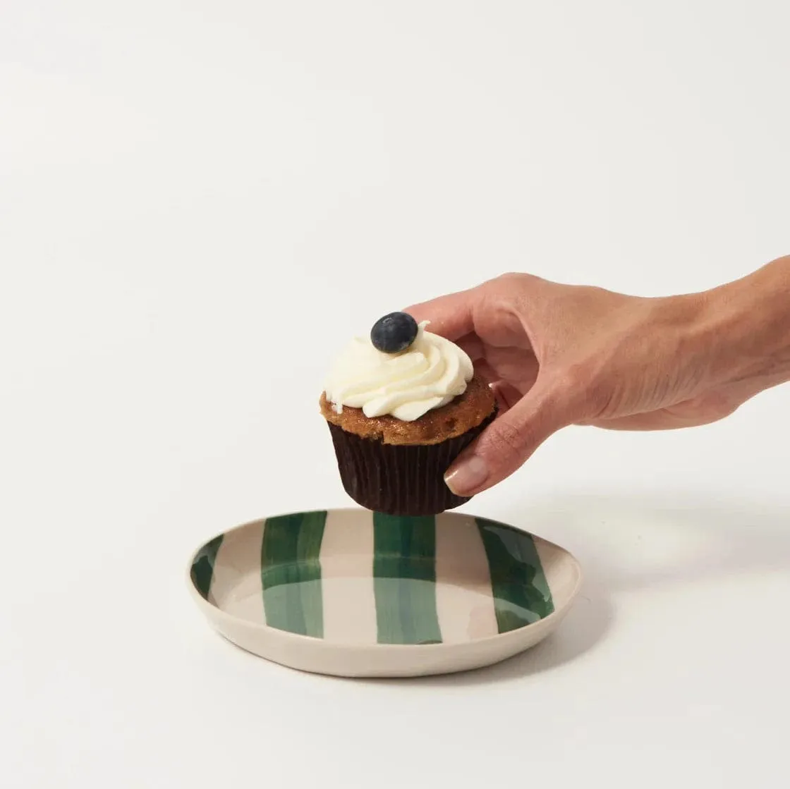 Cabana Stripe Green Plate