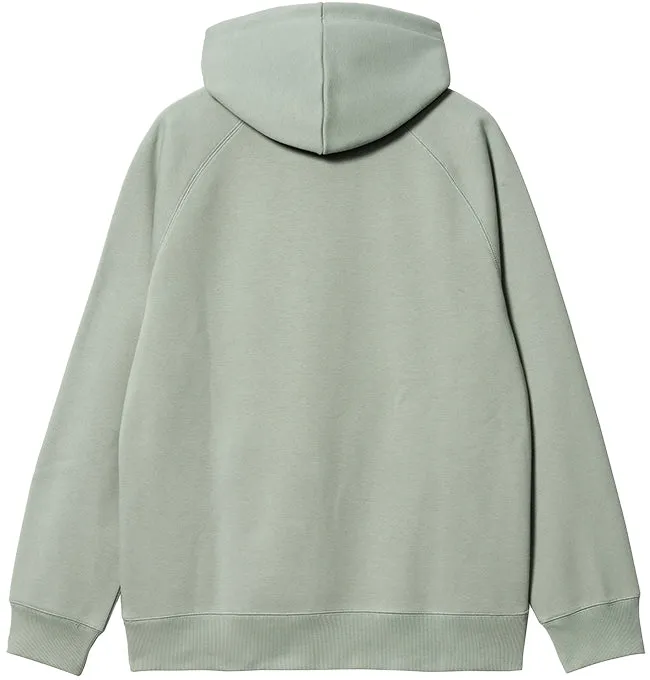 Carhartt WIP Mens Hooded Chase Sweatshirt Glassy Teal Gold