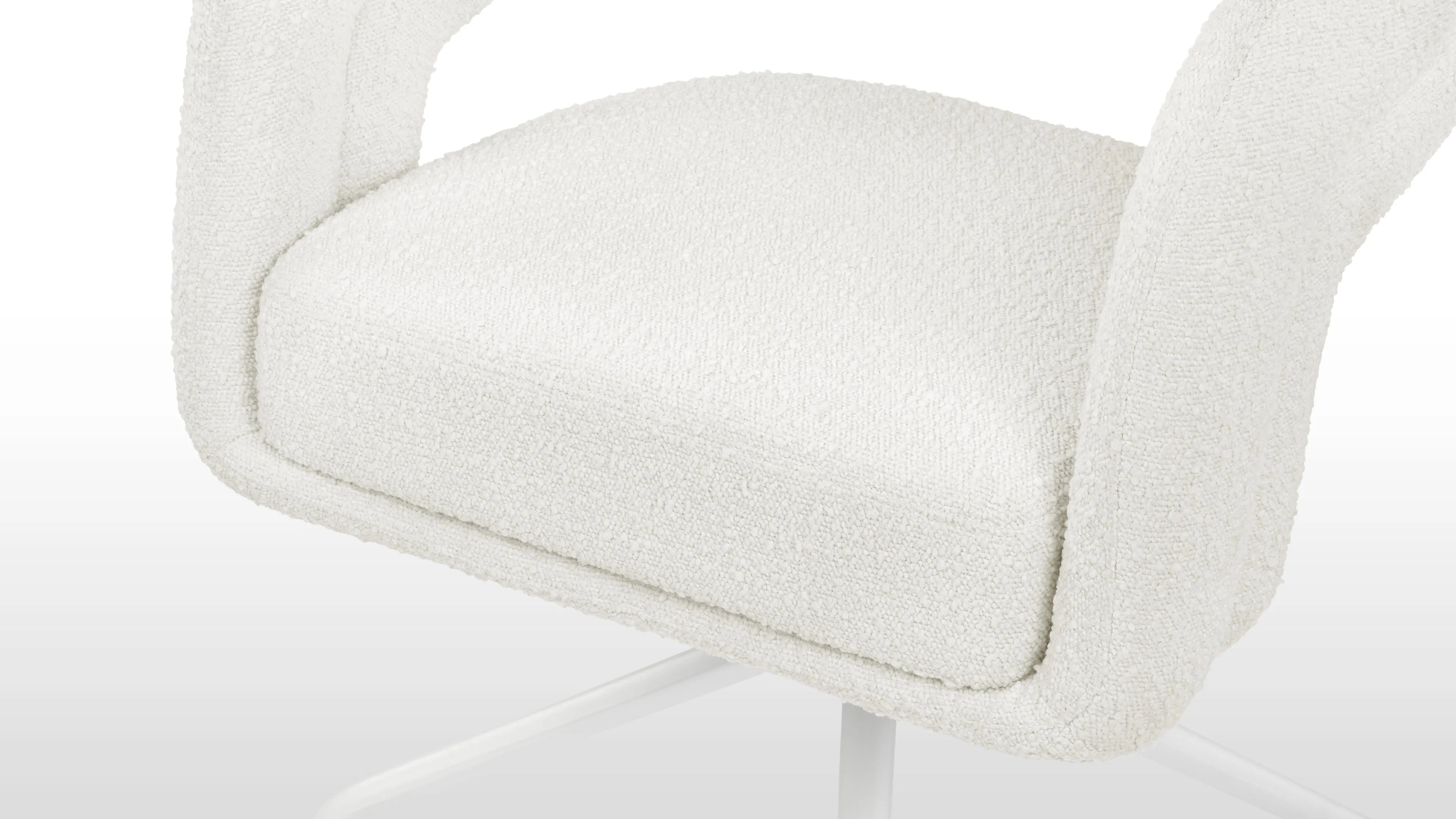 Chloe - Chloe Desk Chair, Pearl Boucle