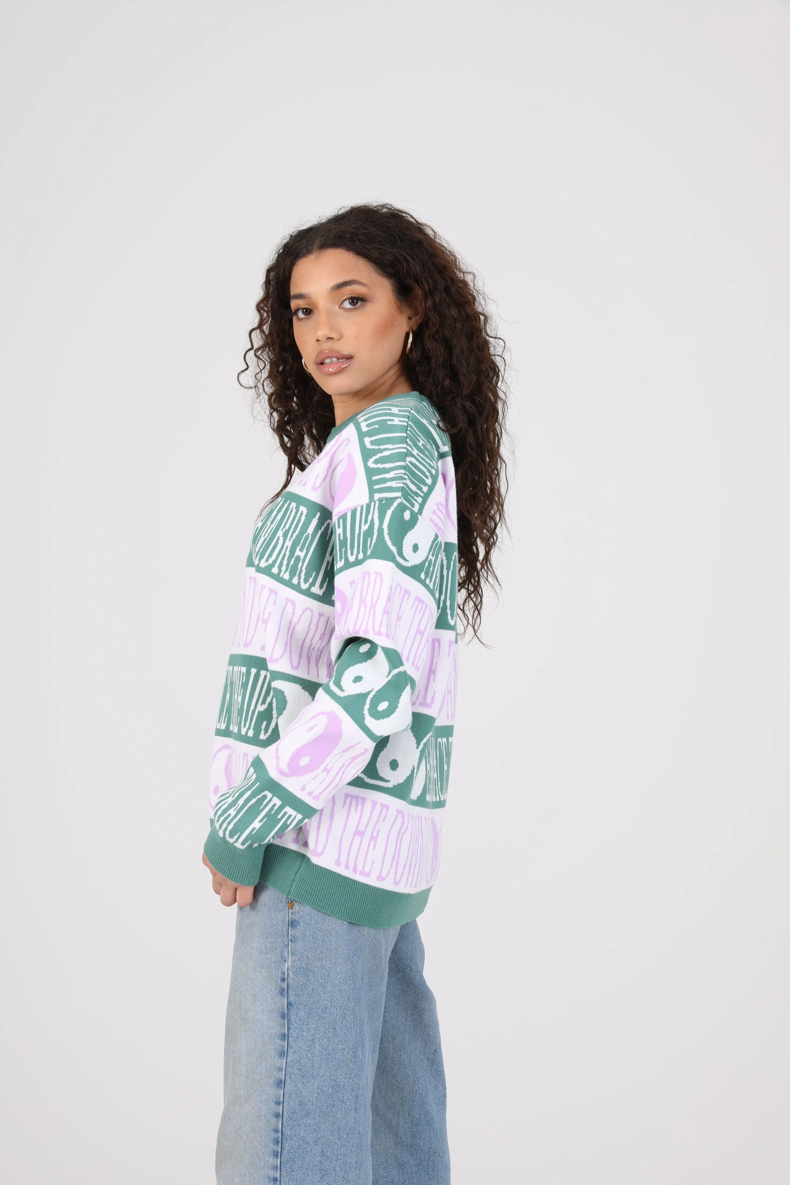 Daisy Street Yin/Yang Knitted Jumper