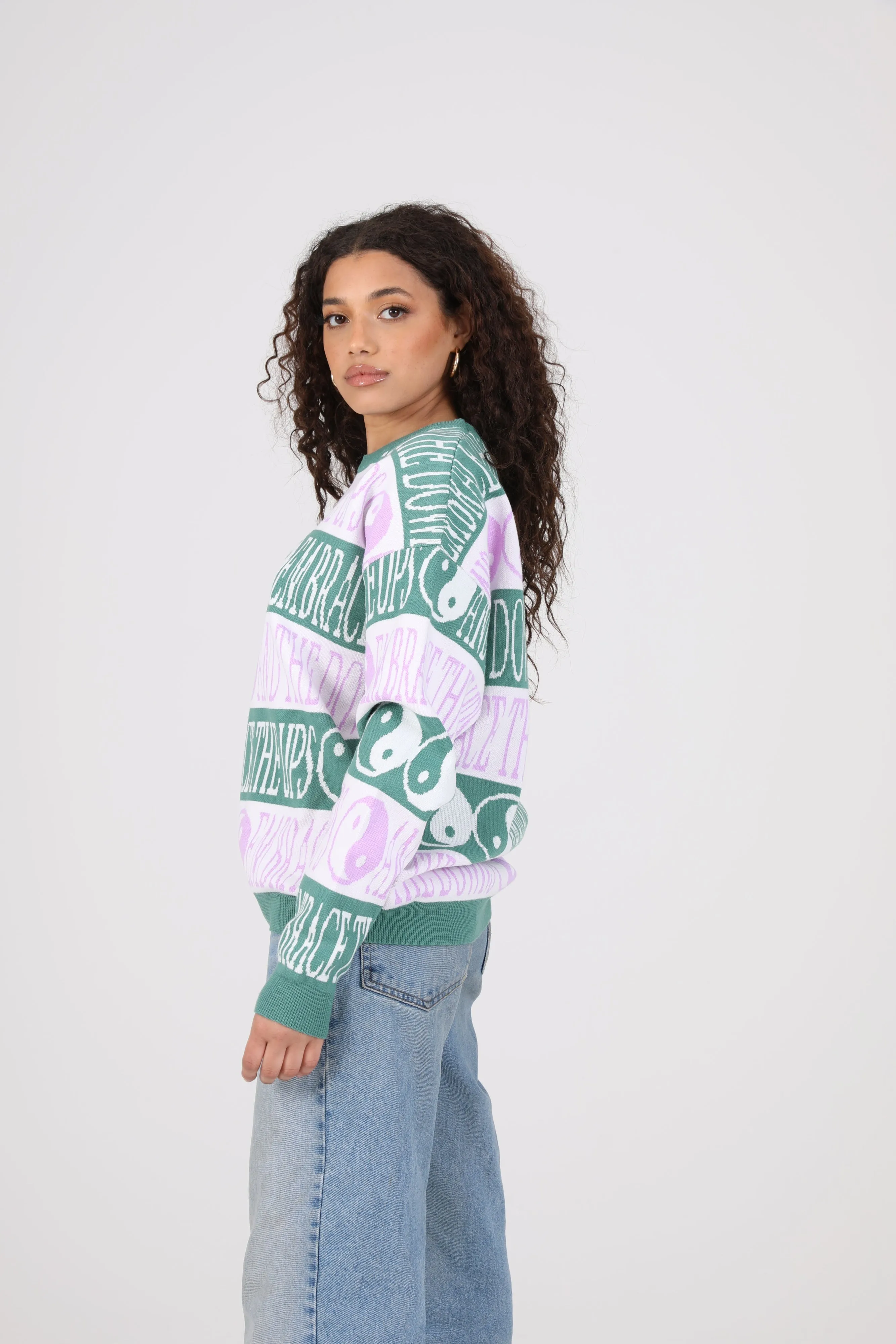 Daisy Street Yin/Yang Knitted Jumper