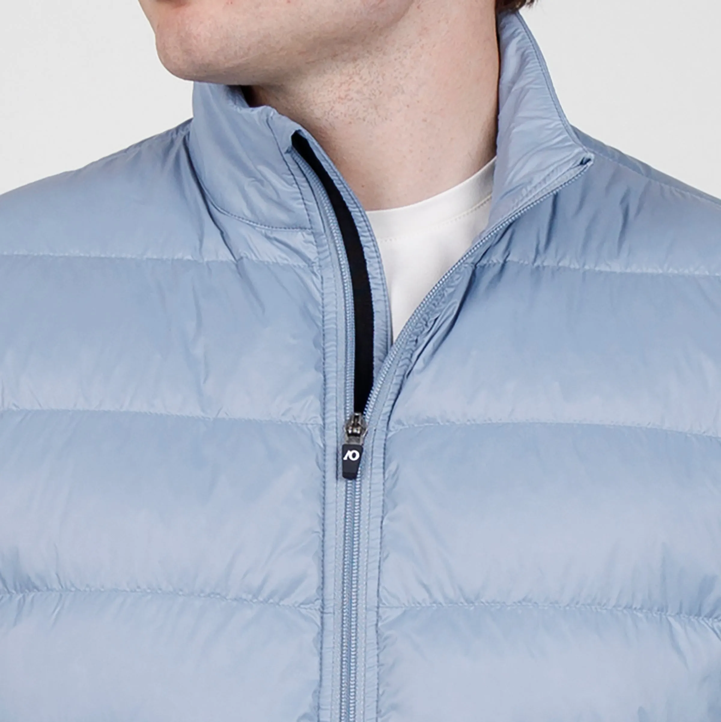 Down Vest - Dusty Blue