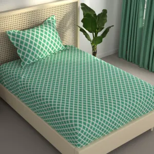 Flint Geometric Bedsheet - Green