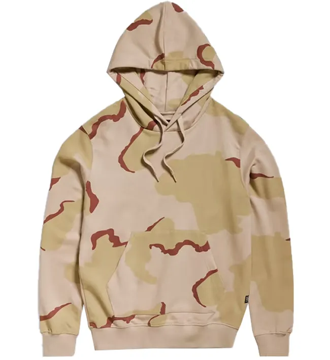 G Star Raw Mens Desert Camo Hooded Sweat Dark Brick