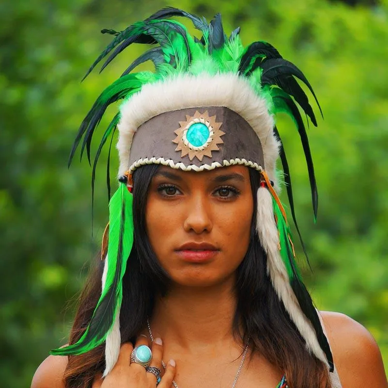 Green Feather Headdress