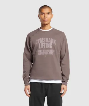 Gymshark Gymshark Lifting Crew - Walnut Mauve