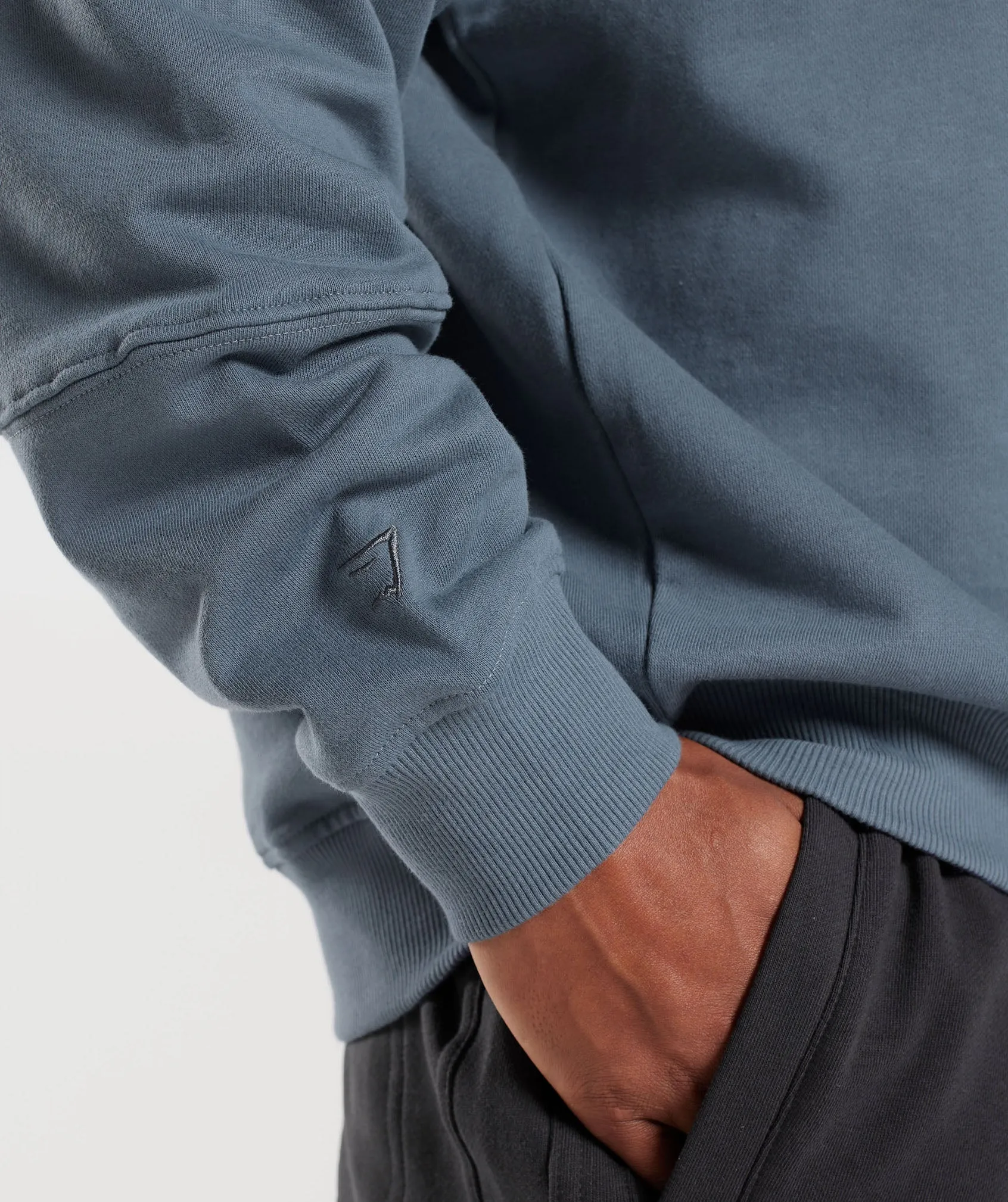 Gymshark Rest Day Essentials Sweat Polo - Evening Blue