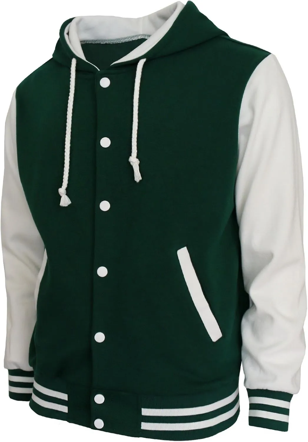 Hoodie Baseball Jacket Varsity Cotton Letterman Jacket