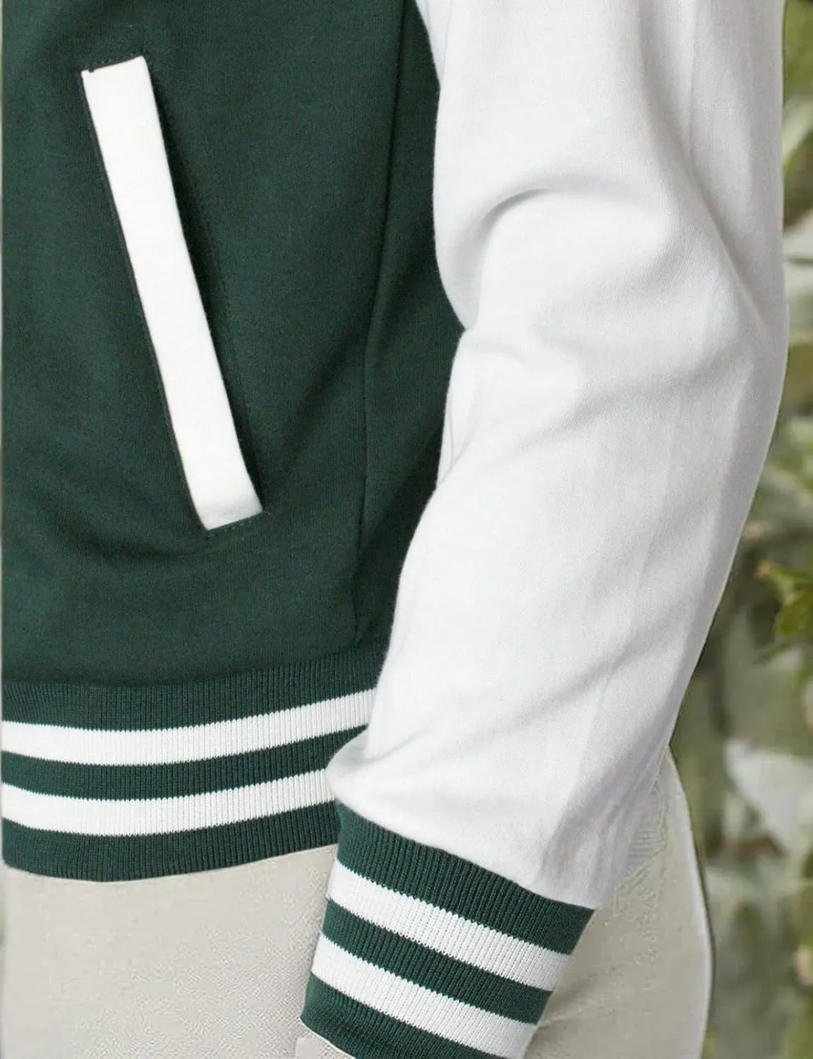 Hoodie Baseball Jacket Varsity Cotton Letterman Jacket