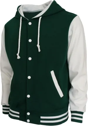 Hoodie Baseball Jacket Varsity Cotton Letterman Jacket
