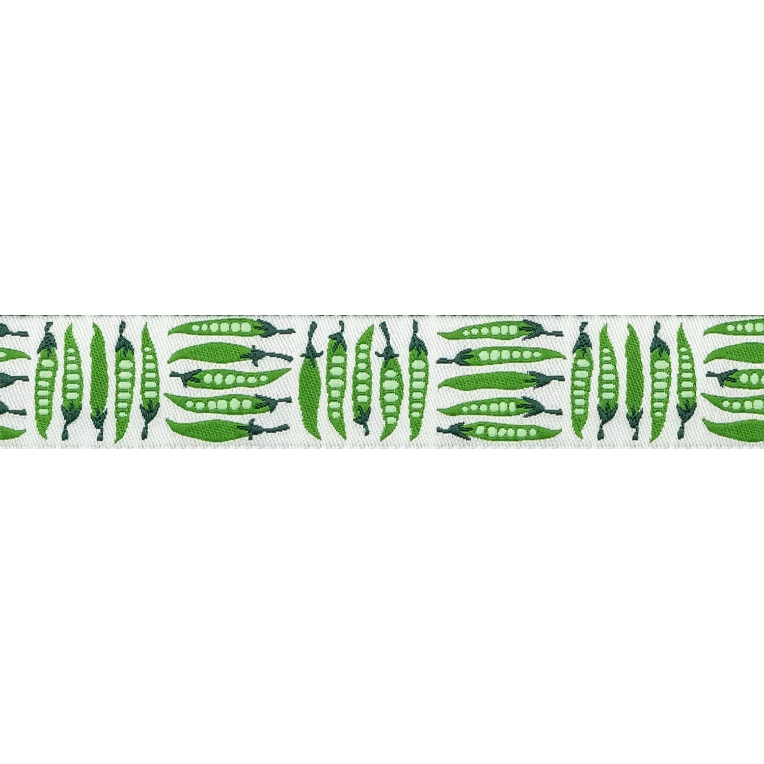 In the Vegetable Garden - Green Beans - 7/8" width - by Loes Van Oosten - One Yard