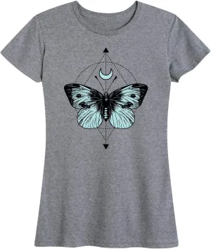 Instant Message - Butterfly Minimalist Design - Women's Short Sleeve Graphic T-Shirt