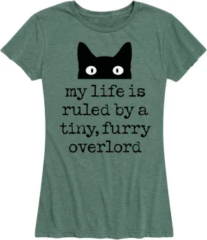 Instant Message - Life Ruled by Tiny Overlord Cat - Women's Short Sleeve Graphic T-Shirt