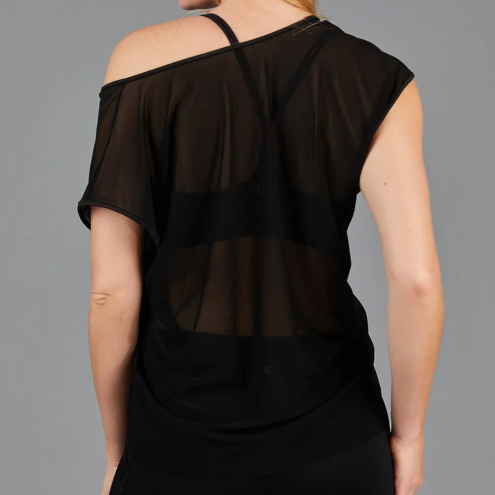 Jade Mesh Layer Tee (black)