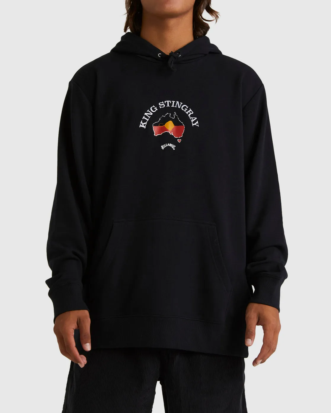 King Stringray Pop Hood Crew Neck Sweatshirt - Black