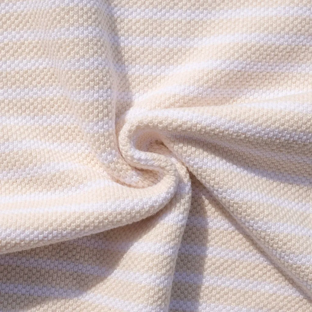 Loop & Weft Shadow Border Big Seed Stitch Knit Boatneck Pullover (Ivory)