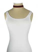 Maroon Velvet & Crochet Choker