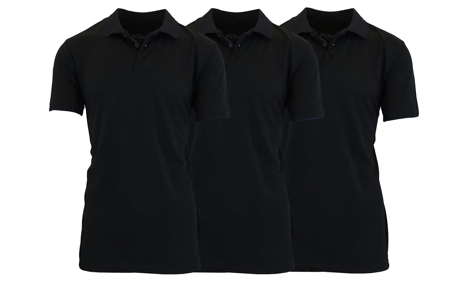 Men's Dry Fit Moisture-Wicking Polo Shirt (3-Pack)