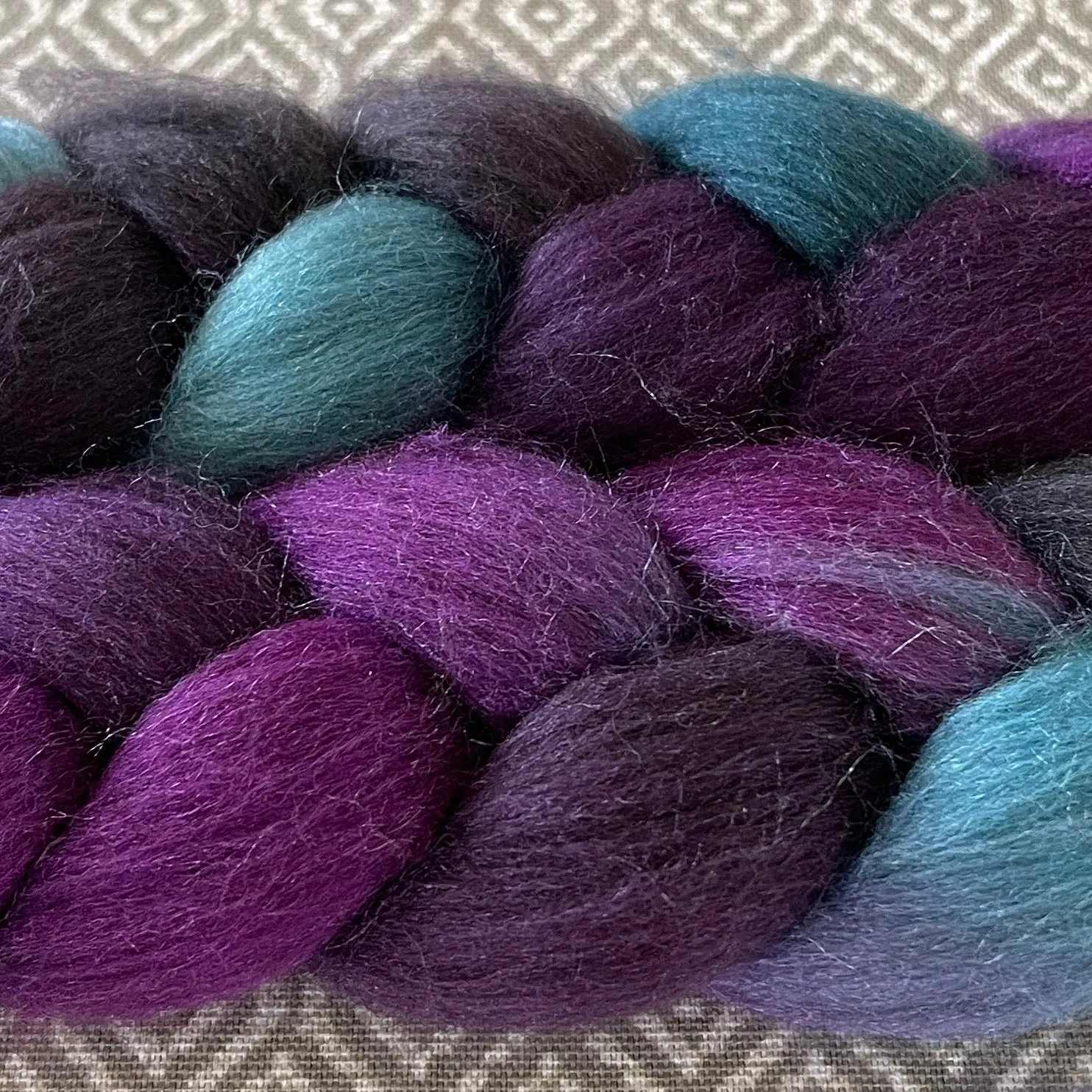 Merino Yak Silk Roving - Twilight