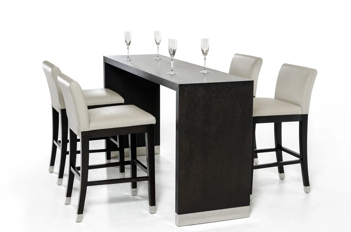 Modrest Silas Modern Wenge Wood Bar Table