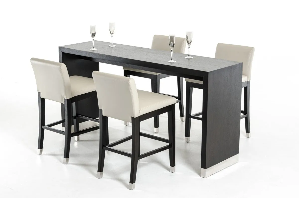 Modrest Silas Modern Wenge Wood Bar Table