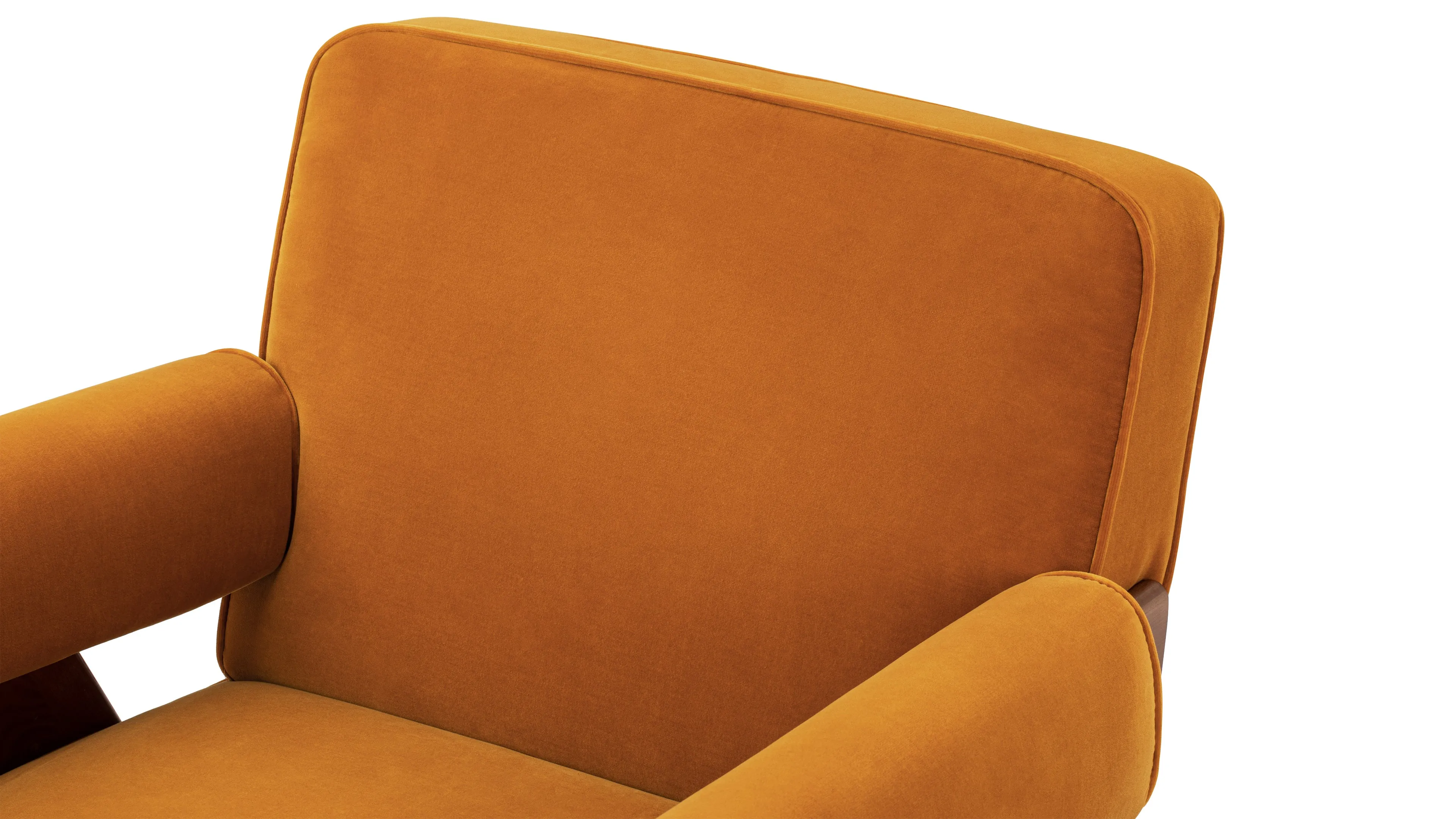 Pierre Jeanneret - Pierre Jeanneret Lounge Chair, Orange Luxe Velvet