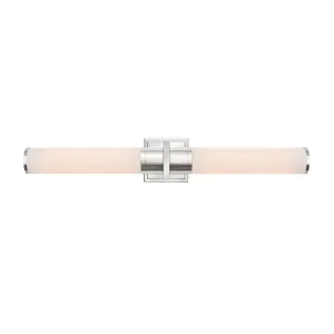 Positano-2-Light Bathroom Vanity Light-White Glass/Polished Nickel