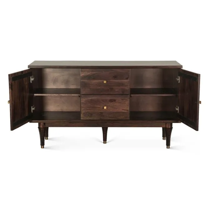 Provence 55" Mango Wood Sideboard in Dark Sienna