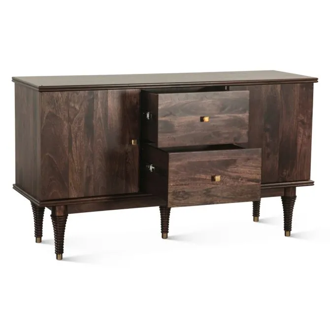 Provence 55" Mango Wood Sideboard in Dark Sienna