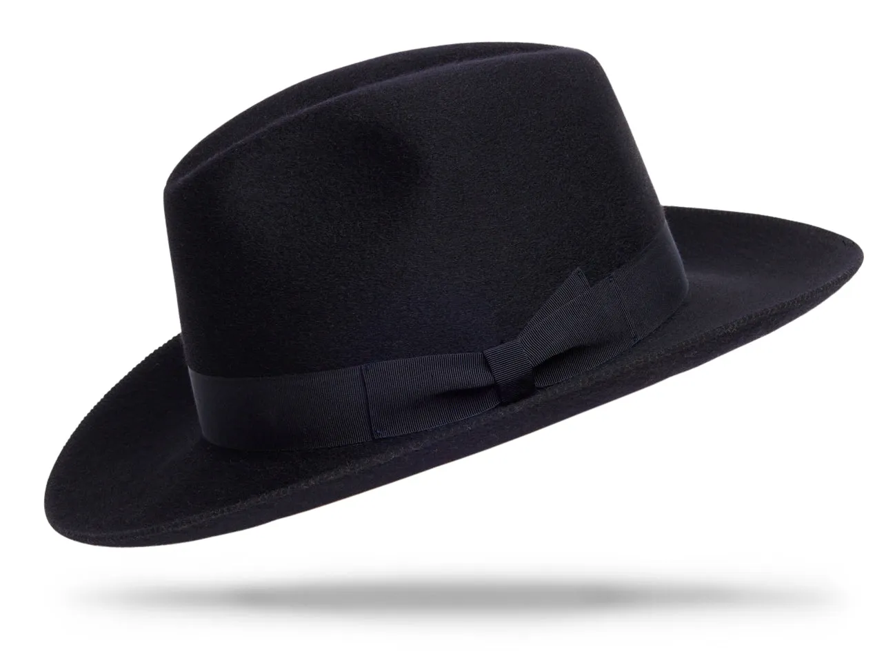 Pure Black Felt Fedora
