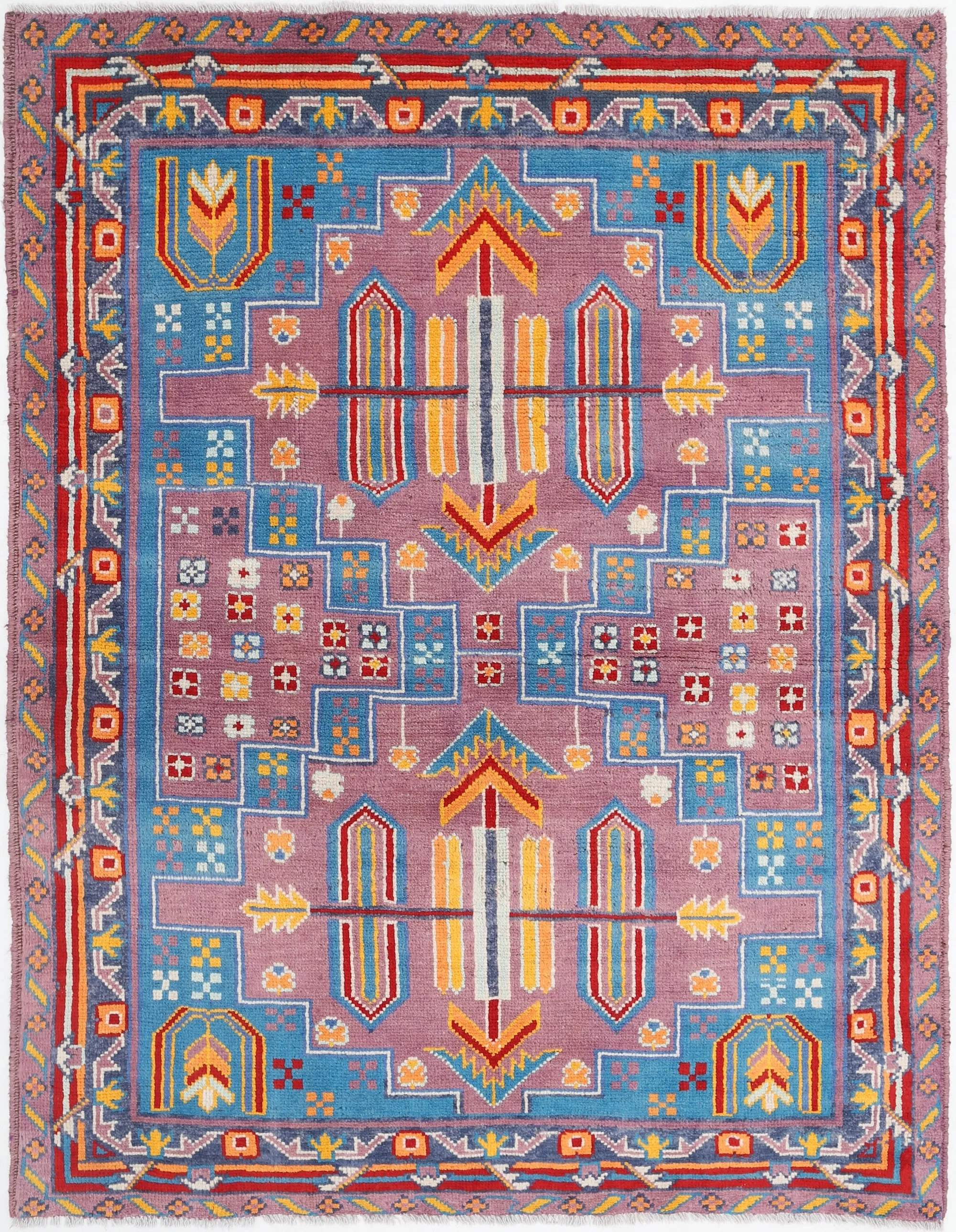 Purple Baluch Revival Hand Knotted Rug
