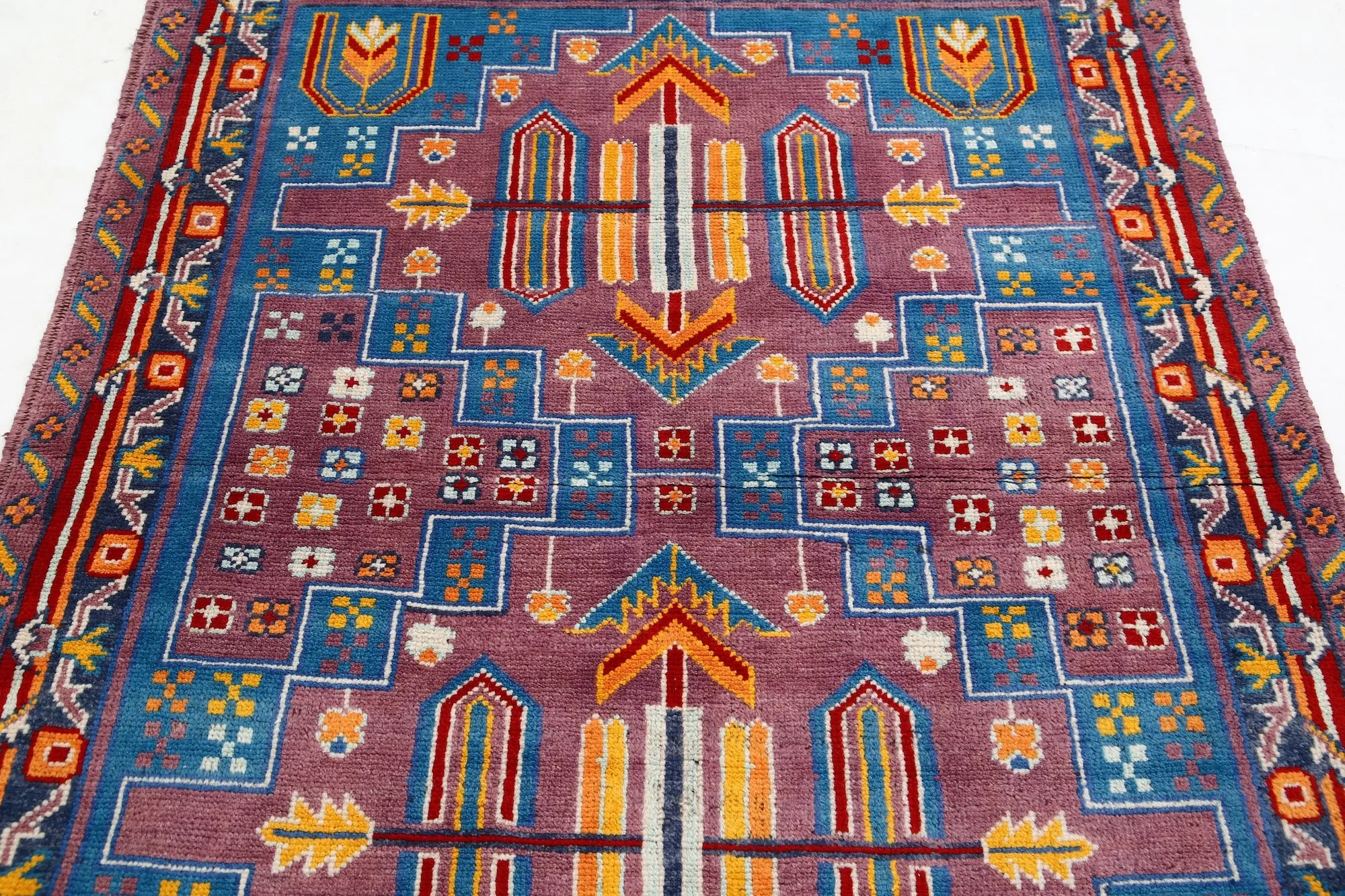 Purple Baluch Revival Hand Knotted Rug