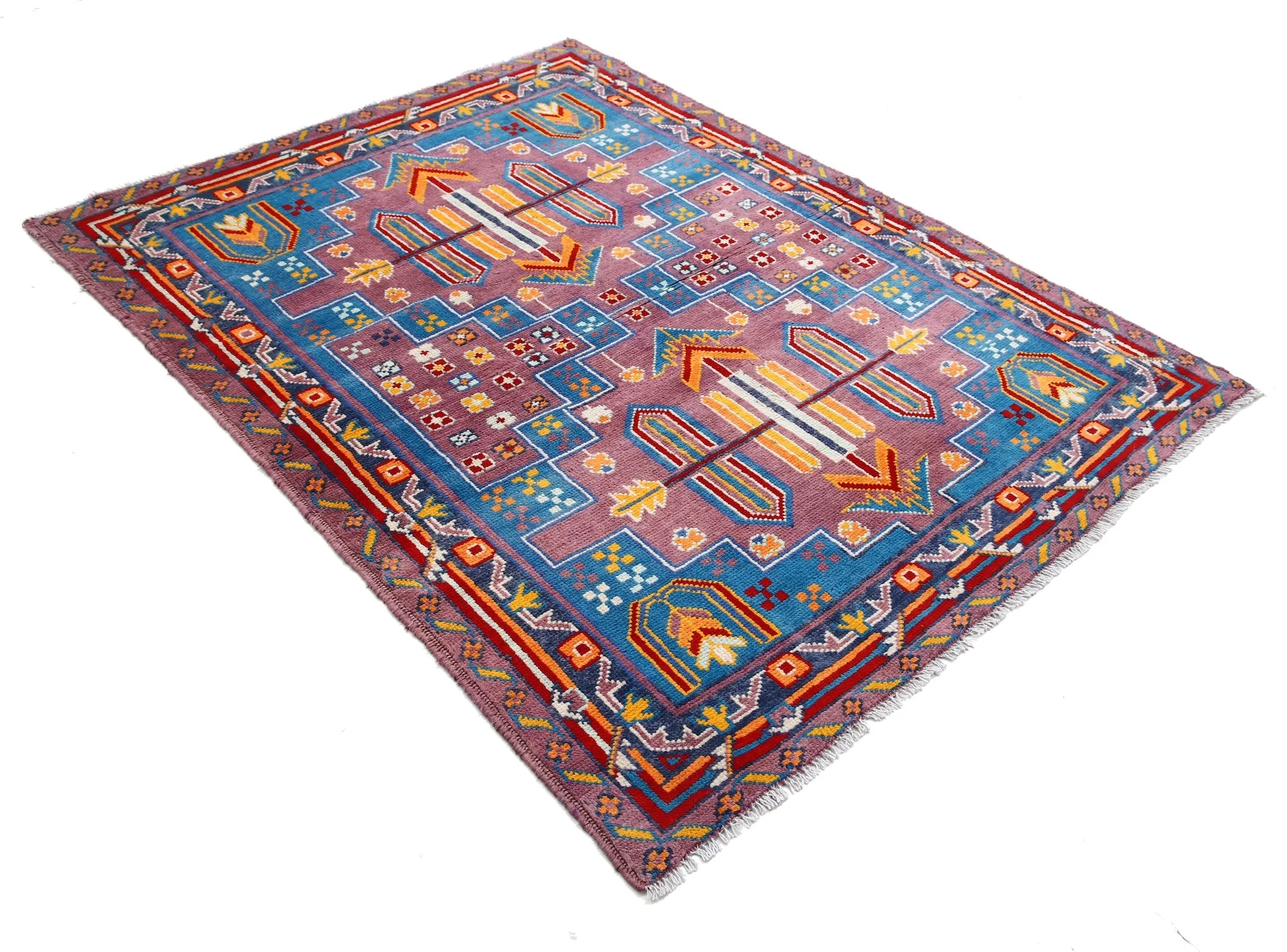 Purple Baluch Revival Hand Knotted Rug