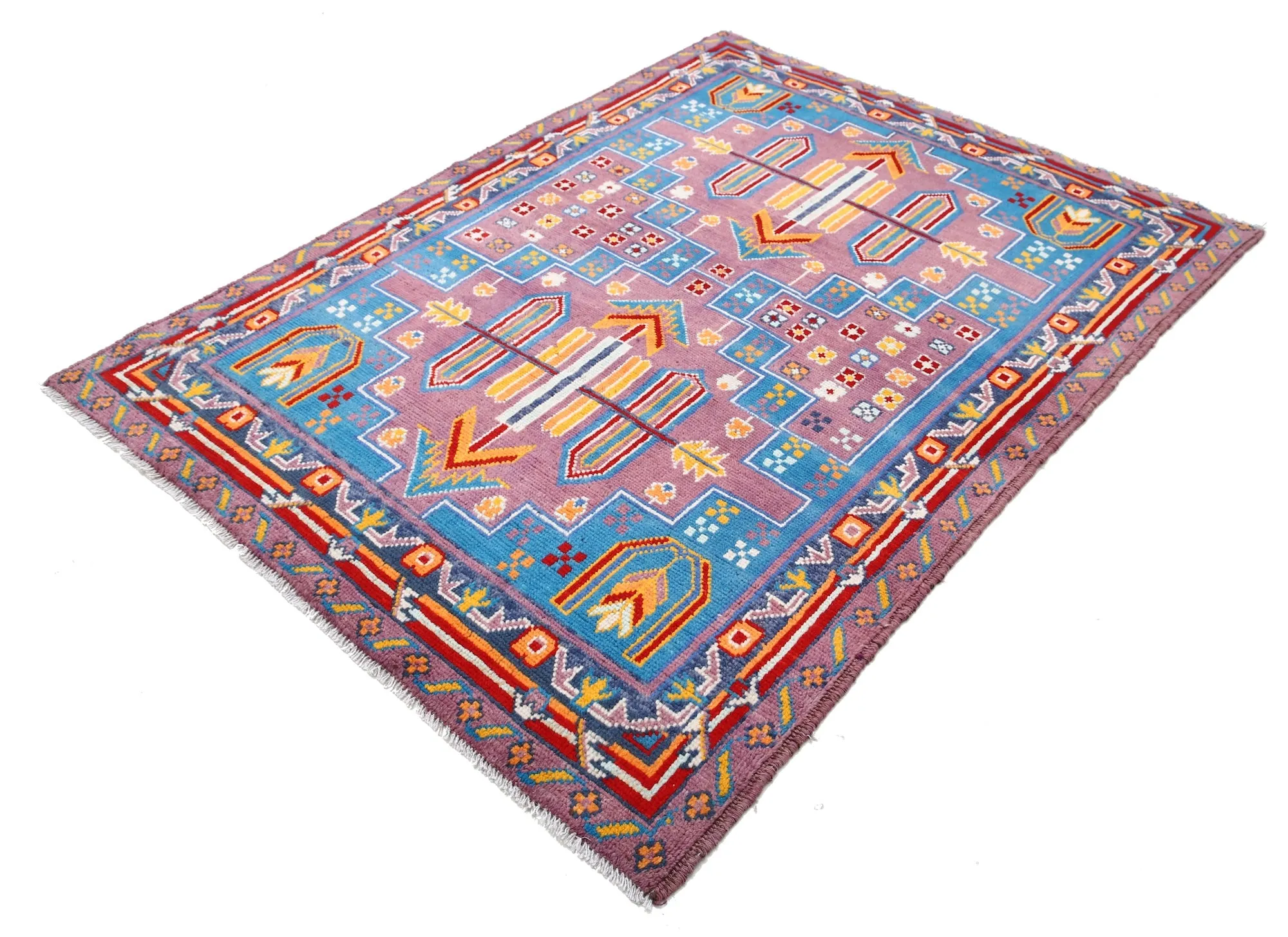 Purple Baluch Revival Hand Knotted Rug
