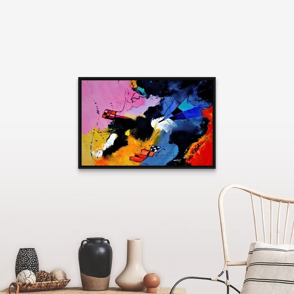 "Abstract 4631902" Black Float Frame Canvas Art
