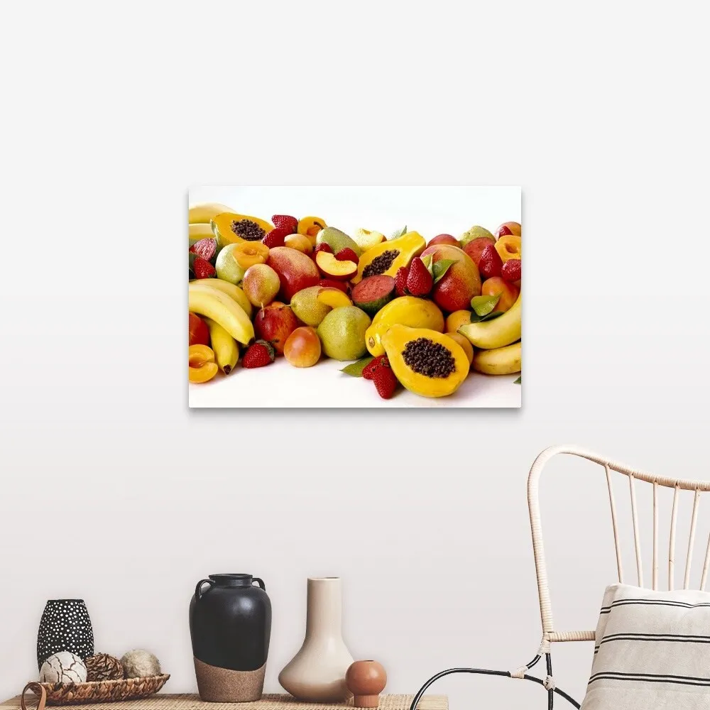 "Assortment of tropical fruit" Canvas Wall Art