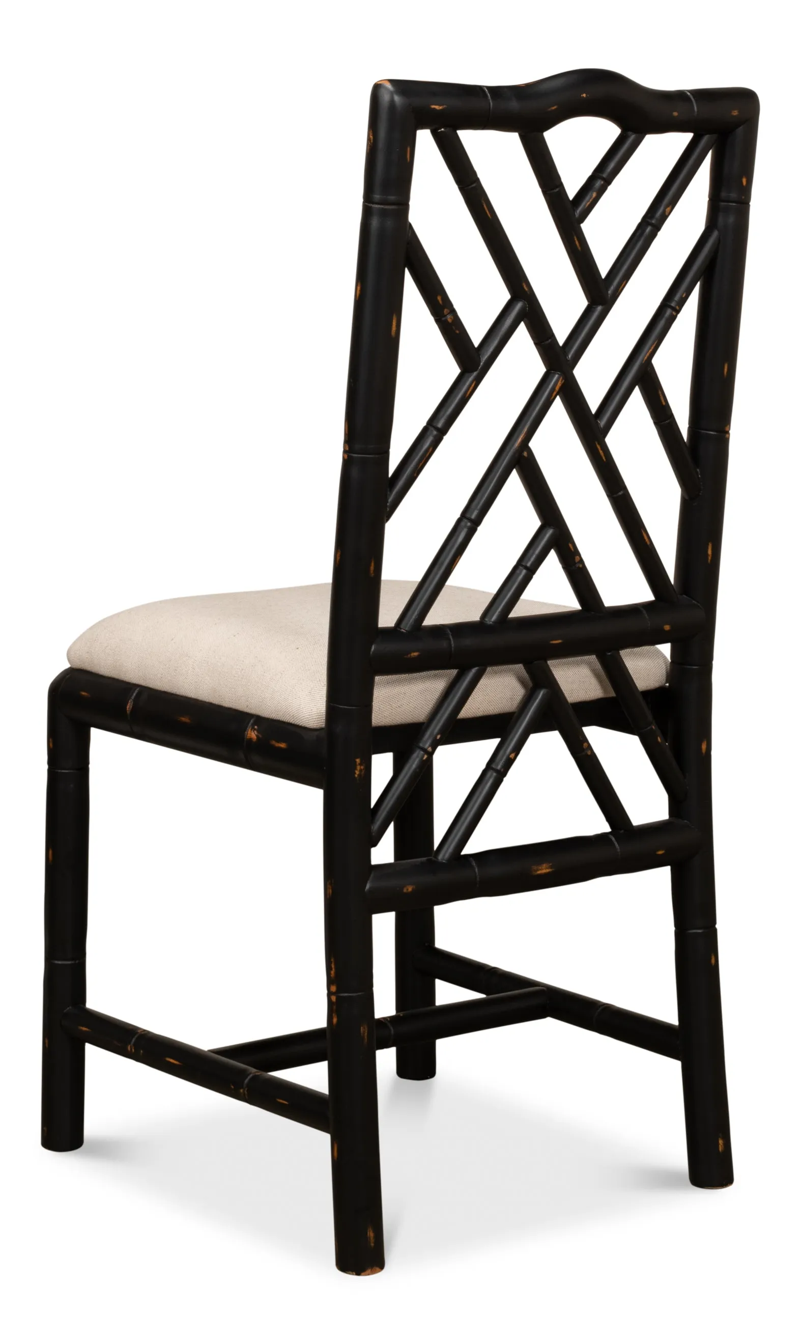 Sarreid - Brighton Bamboo Side Chair Black - Black - Traditional - set of 2