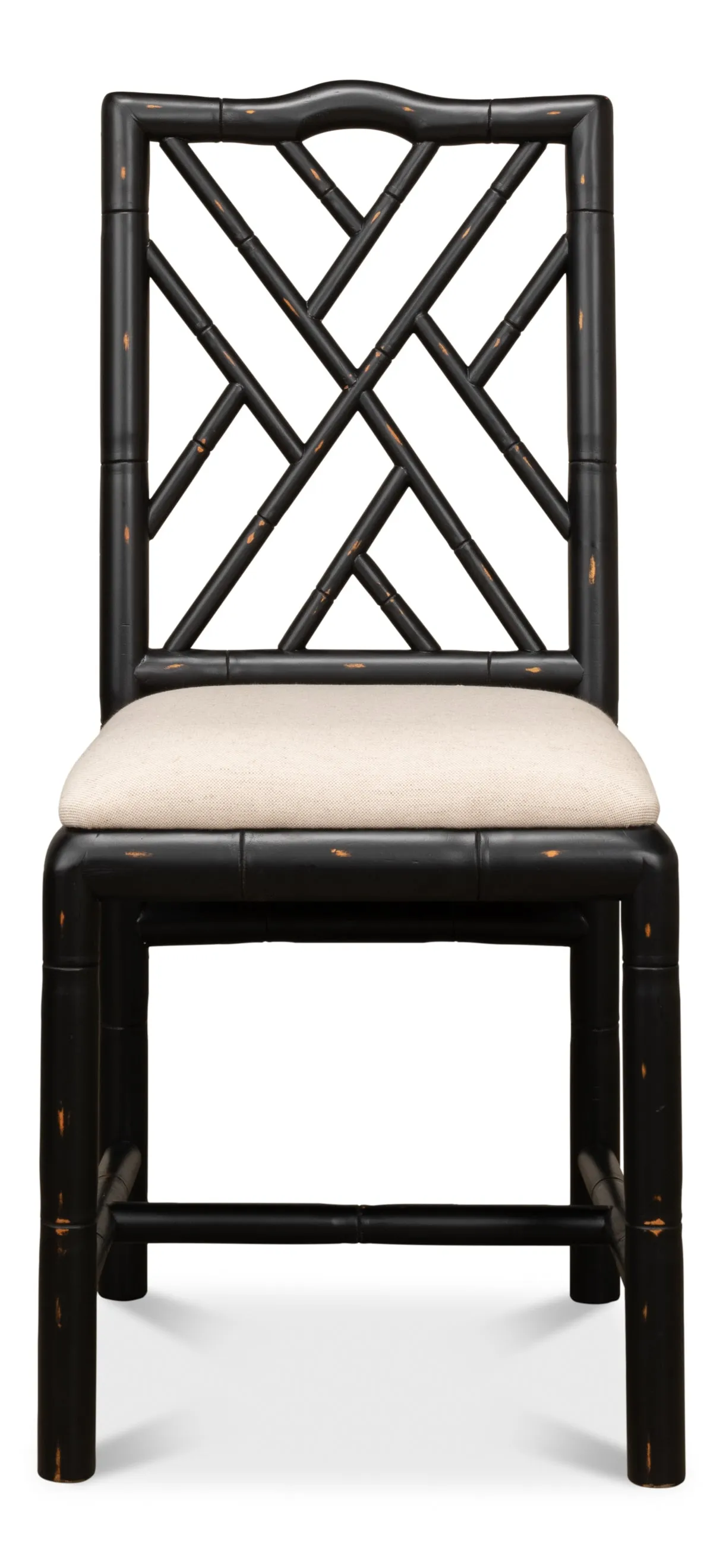 Sarreid - Brighton Bamboo Side Chair Black - Black - Traditional - set of 2